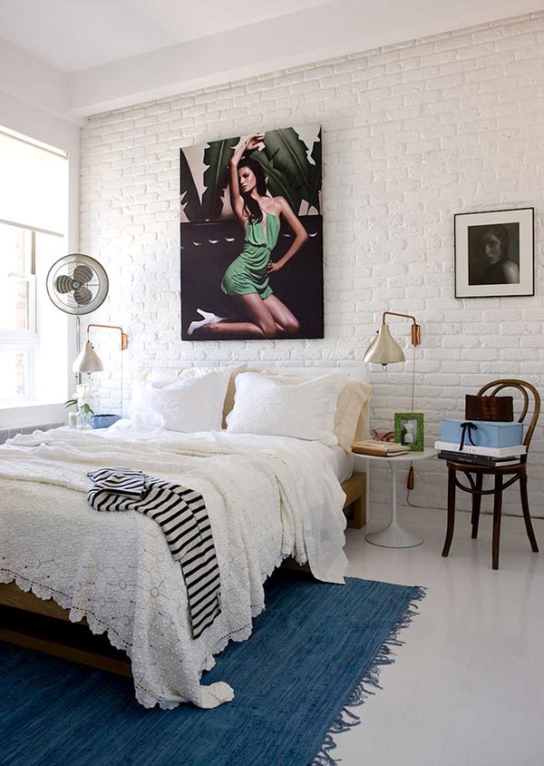 white brick bathroom 