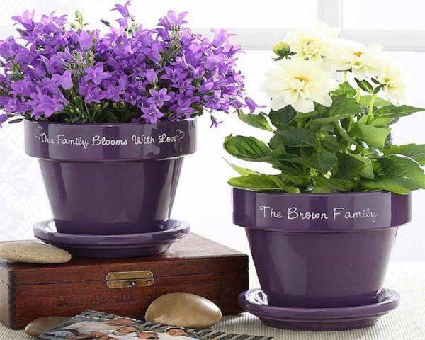 personalized flower pots 