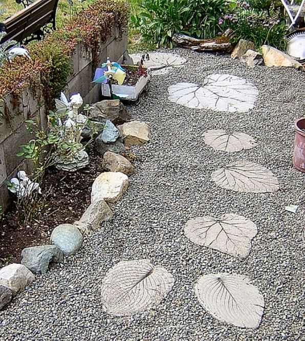 cement stepping stones