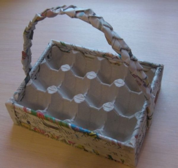 egg carton easter basket 