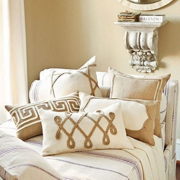 burlap decorative pillows