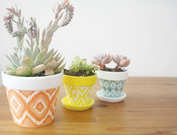 painted flower pots