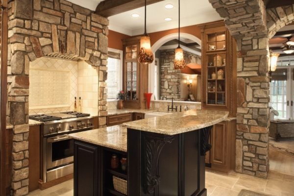 Stylish stone kitchen designs