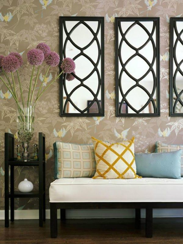 decorating living room walls with mirrors 