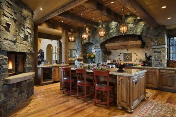 Stylish stone kitchen designs 1
