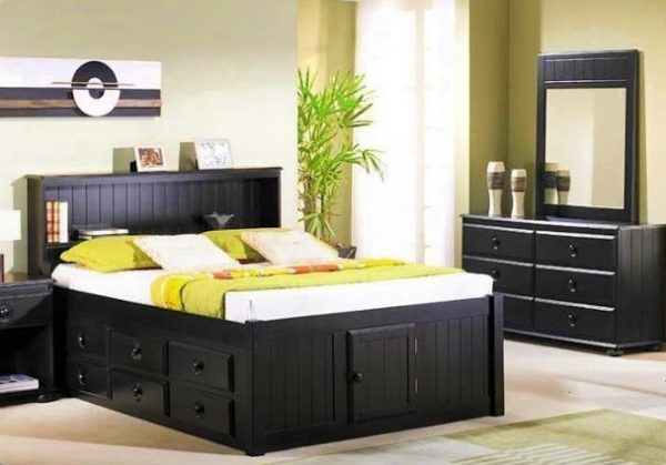 wooden beds with storage drawers