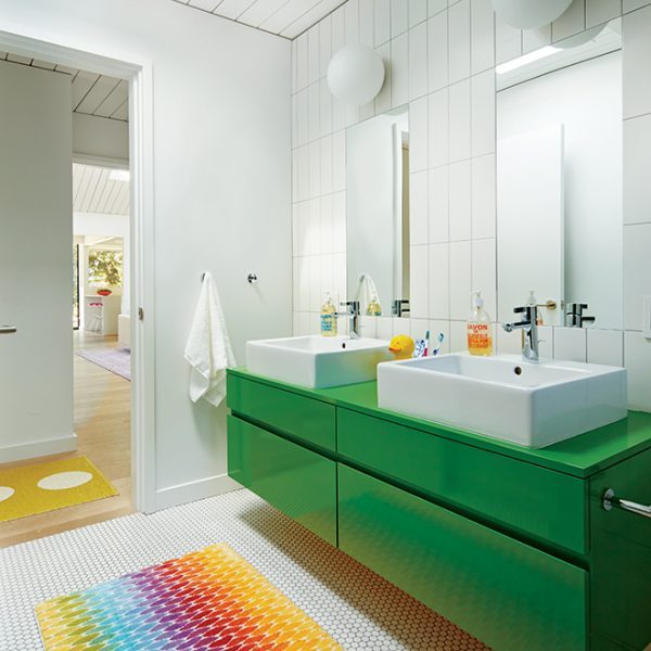 multi colored bath mats