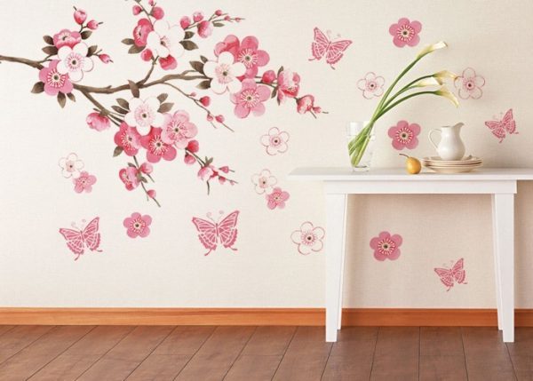 pink floral wallpaper for walls