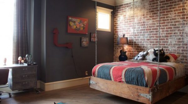 industrial teenage bedroom 