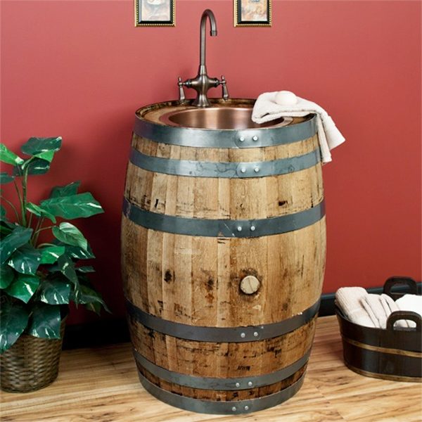 wine barrel furniture ideas 