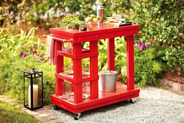 outdoor bar cart 