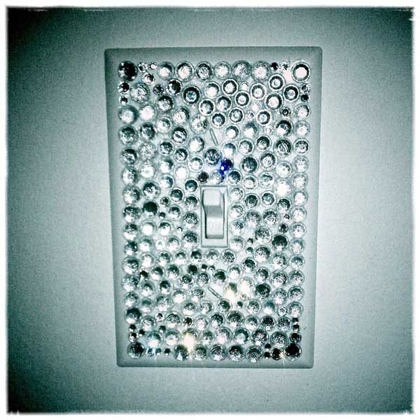rhinestone light switch cover