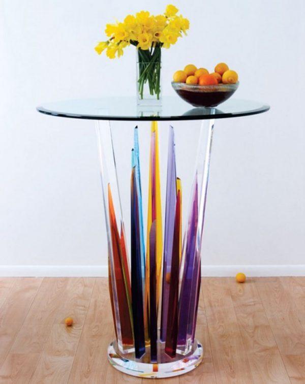 Colorful glass bar tables 1