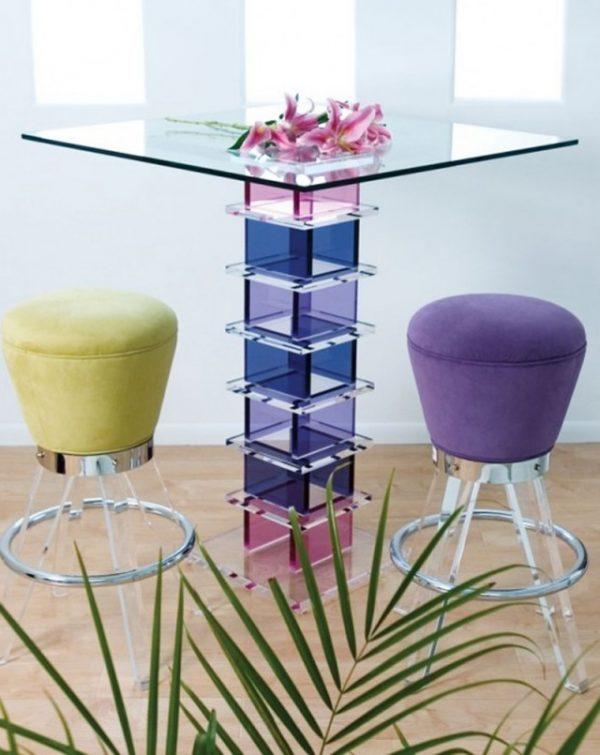 Colorful glass bar tables 4