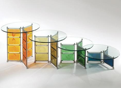 Colorful glass bar tables 5