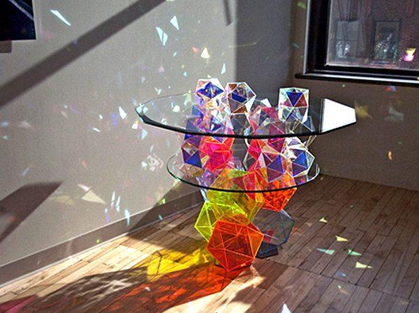 Colorful glass bar tables 6
