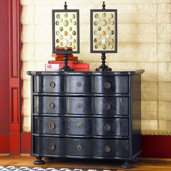 black chest of drawers