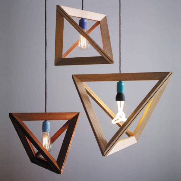modern wood chandelier 