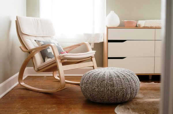 modern wood rocking chair