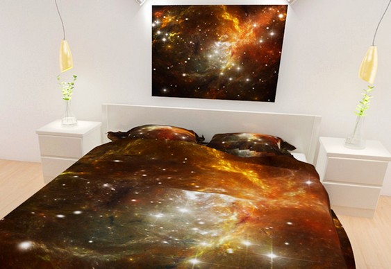 galaxy themed bedroom 