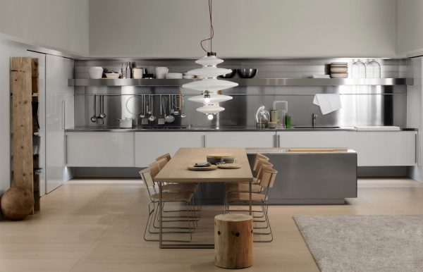 Stainless steel kitchen design ideas 2