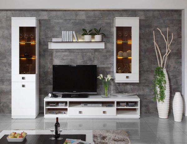 gloss white living room furniture