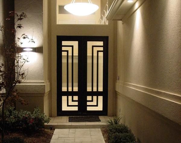 decorative front doors with glass 