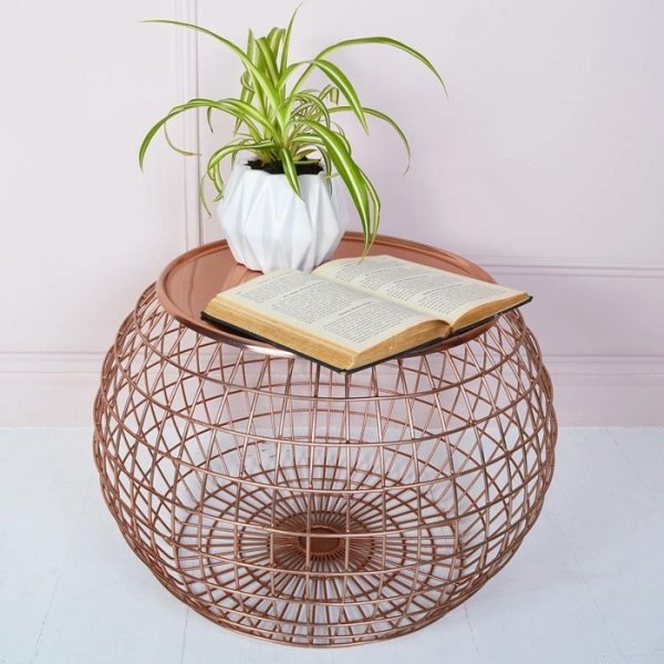 round wire side table