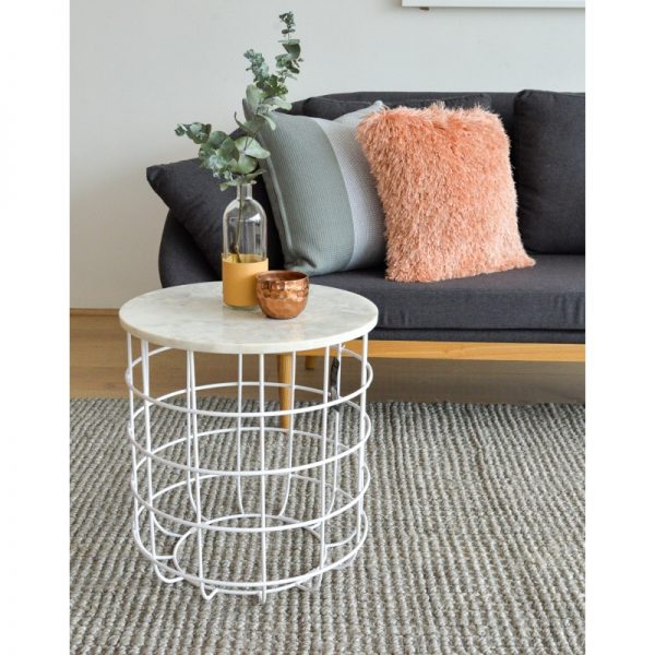 wire basket side table 