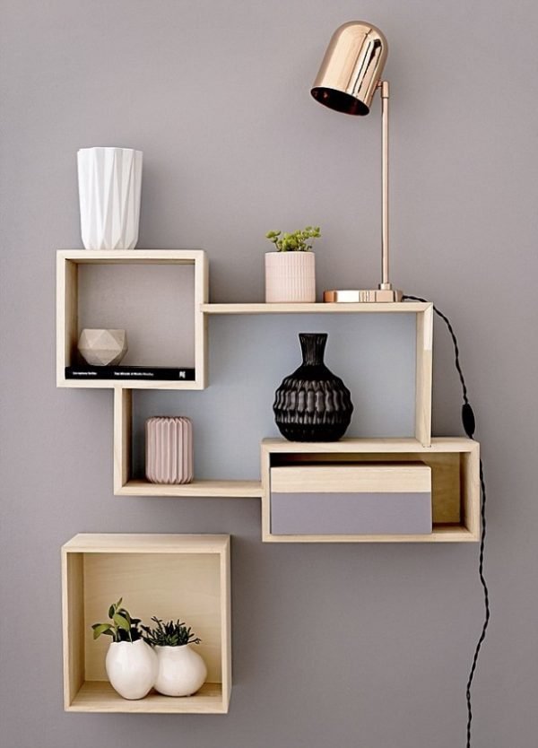 geometric shelves