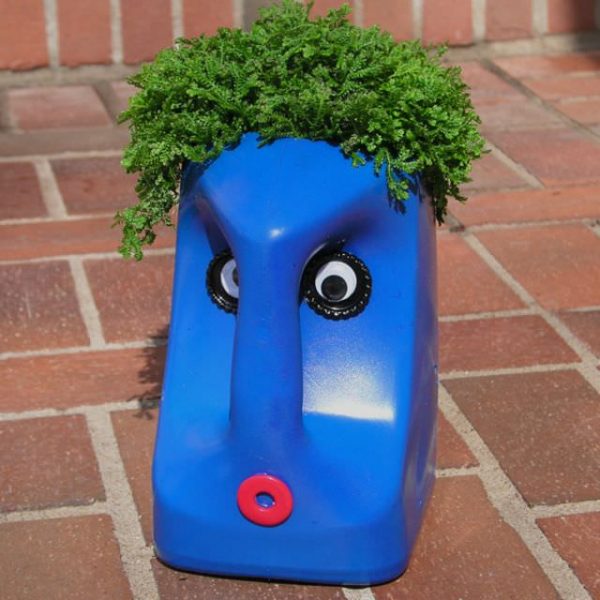 Funny plastic bottle planter