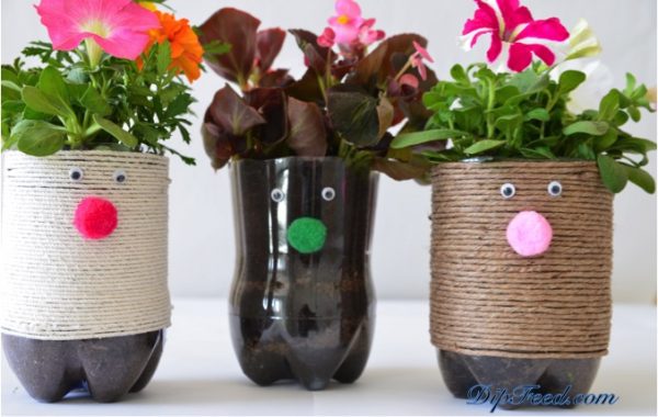 recycle plastic bottles for planting
