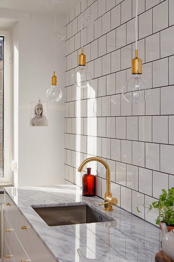 brass kitchen lights