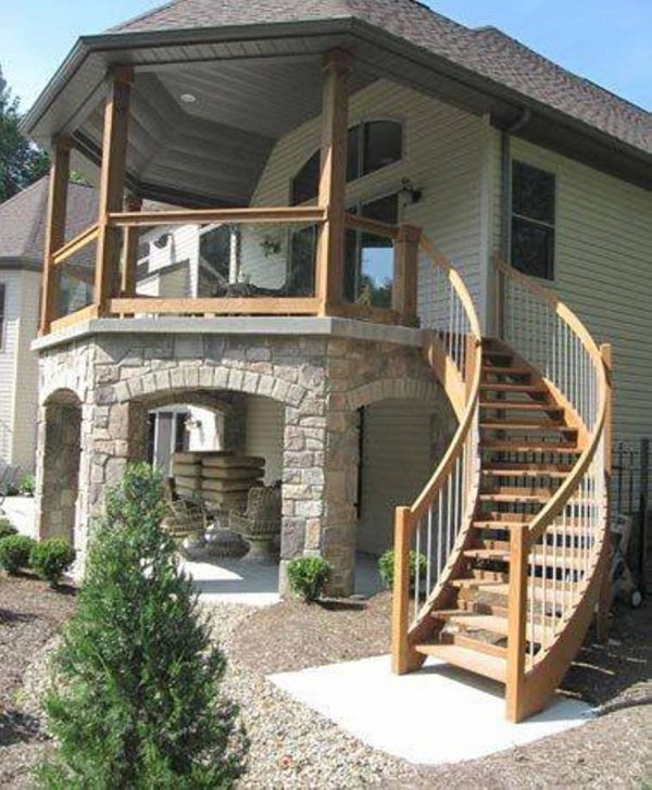 deck spiral staircase