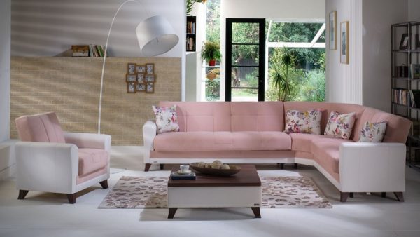 large fabric corner sofa