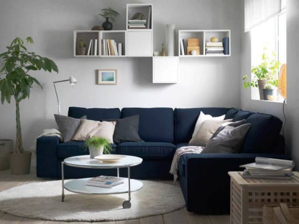 blue corner sofa