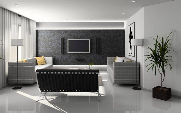 Living rooms decorated in grey