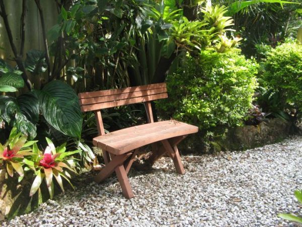 diy garden bench with back