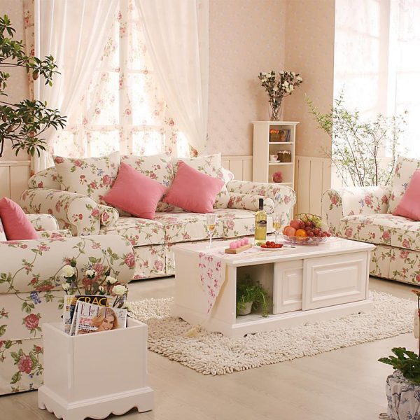 Shabby chic style living rooms