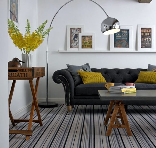 striped living room carpet