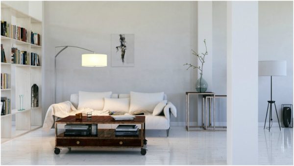 modern and vintage living room