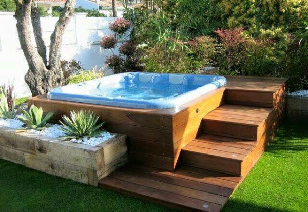small outdoor hot tub