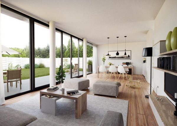 floor to ceiling windows that open