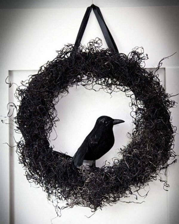 halloween black wreath