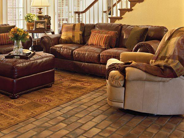 brick floors in house