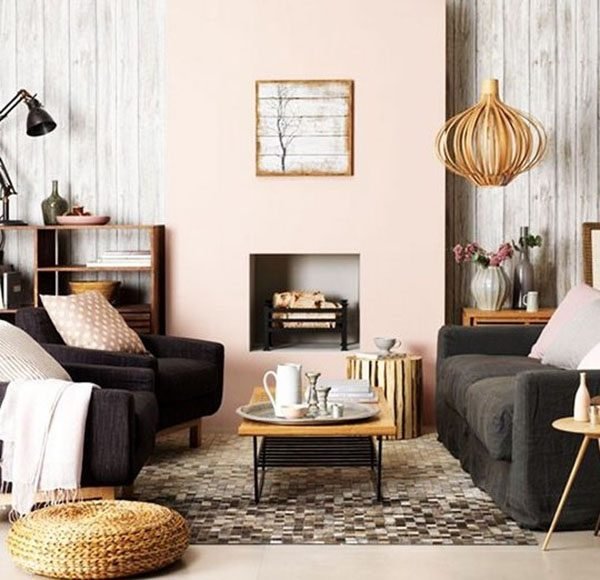 blush pink walls