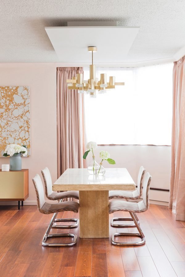 blush pink curtains