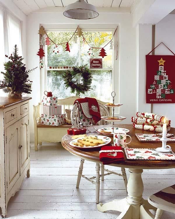 kitchen window christmas decorations