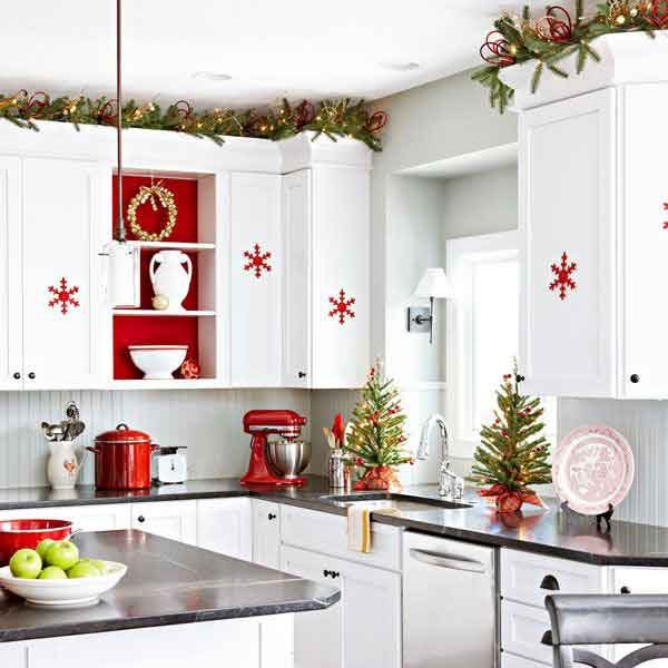 christmas decorations for kitchen cabinets