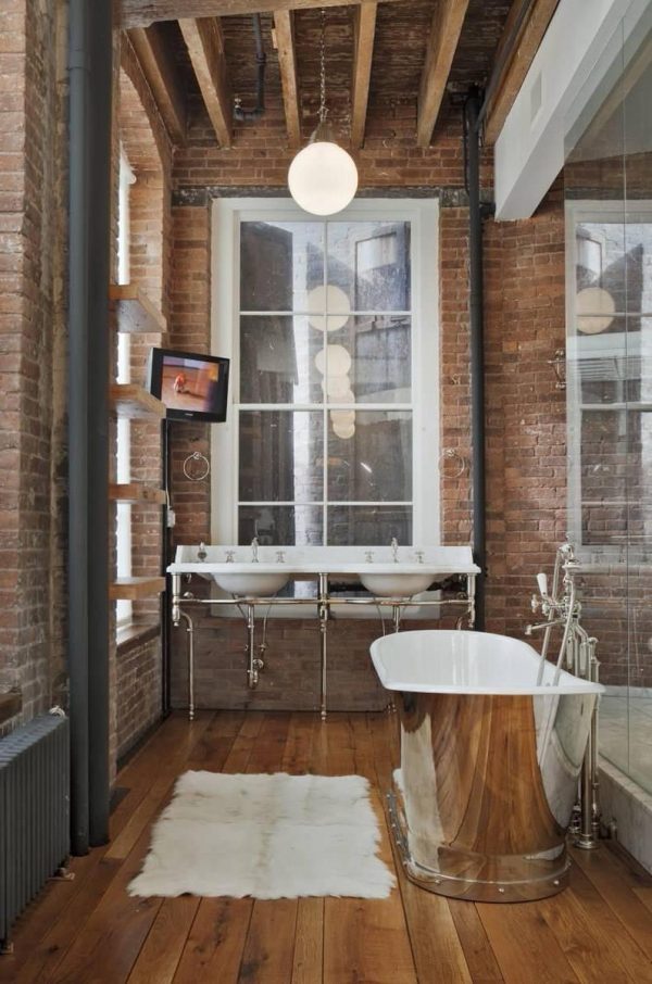 industrial modern bathroom